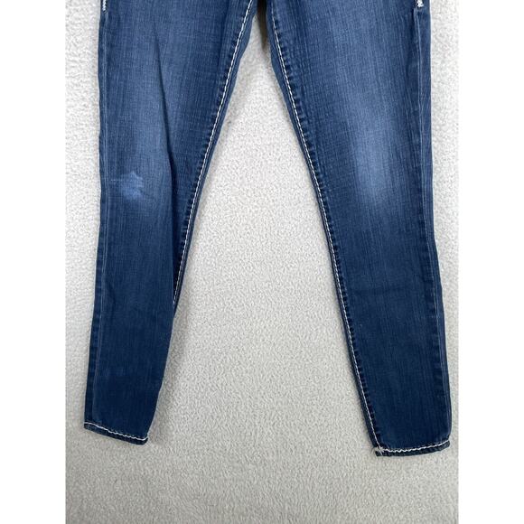 True Religion Jeans Womens 28 Jennie Curvy Low Rise Super Skinny READ/PUCKERING - Picture 10 of 16